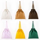 canvas small drawstring cotton bag with logo