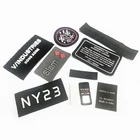 Top grade brand garments customized rubber logo designs heat transfer label for bikinis