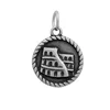 custom round shape engraved logo metal jewelry tags charm your own brand logo charm jewelry for bracelets
