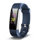 2018 New color big screen display ID115Plus HR fitness tracker smart bracelet