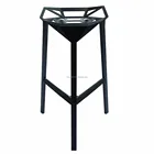 Hot sale stackable Tabouret de Bar Geometric style one metal bar chair stool