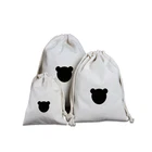 NEW design small cloth canvas cotton drawstring bags wholesale