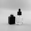 15ml rectangular shape glass dropper bottle perfume/e-juice/essential oil glass bottle with safe cap
