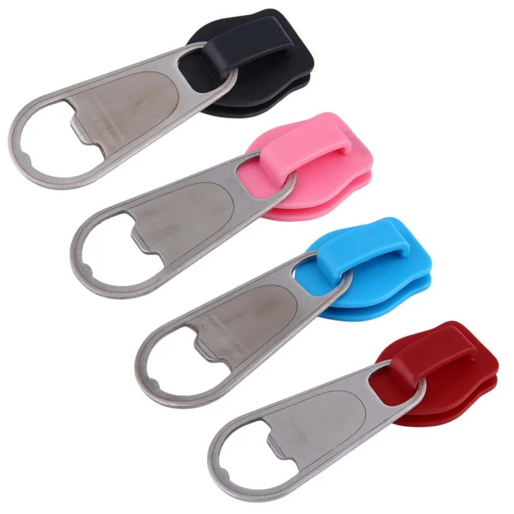 2017 New Design Durable Kitchen Bar Fun Creatively Zipper Wine Beer Soda Bottle Novelty Opener