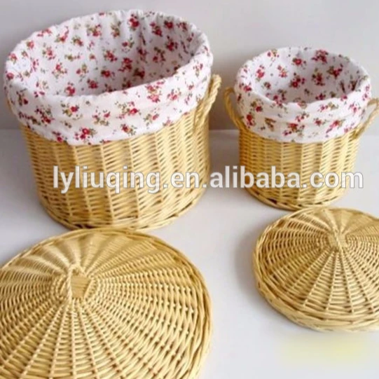 sets of 2 beautiful decorative honey wicker storage hamper with