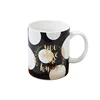 Wholesale Porcelain Tea Cup And Saucer Sets Black Glazed Ceramic Drinkware Set