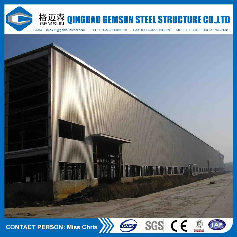 designed steel frame factory building