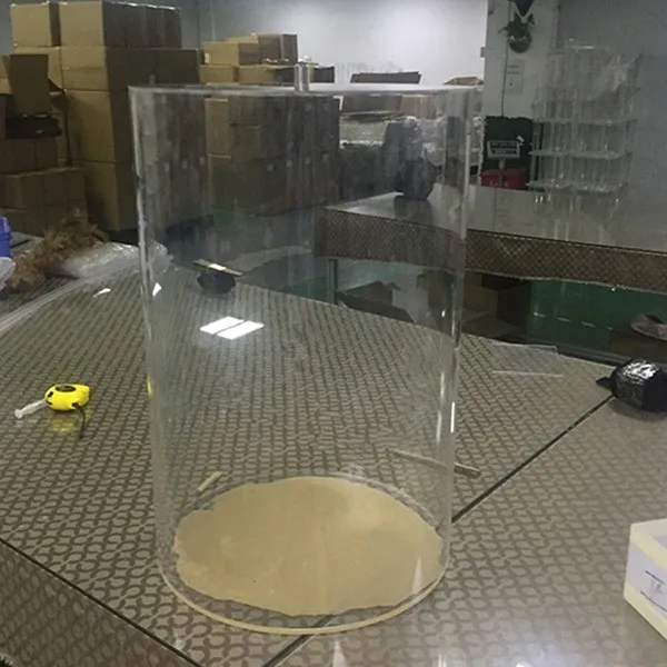 Customized Wholesale Clear Large Round Acrylic Cylinder Tube With Lid