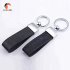 Bulk Custom Gifts Blank Black Leather Keychains for Car