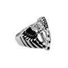 Factory Price Wing Shape Titanium Silver 316l Stainless Steel Ring