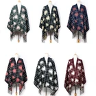 Wholesale tassel heart printed shawl scarf poncho