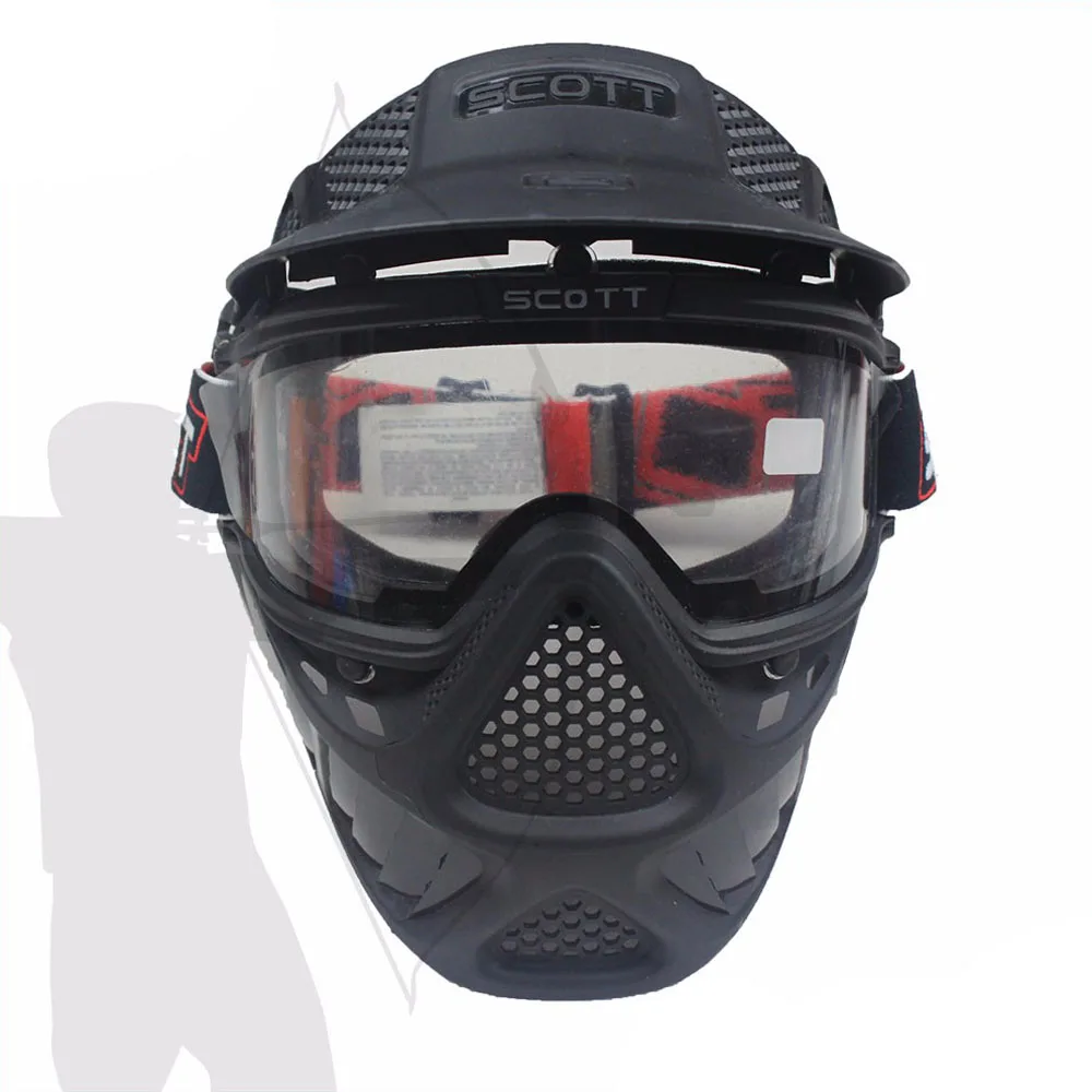 Siyah serin güvenli Maske Tipi predator paintball okçuluk için maske CS oyunu ile fan