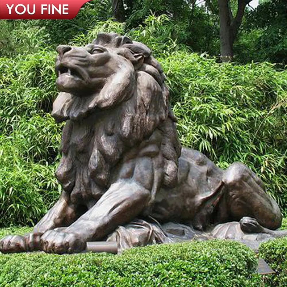 Outdoor Life Size Bronze Sitting Lion Sculpture For Sale Buy Bronze