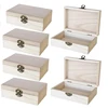 Unfinished small Wooden diy Box Making Your Own Gift Box Light Unfinished Wood with Clasp