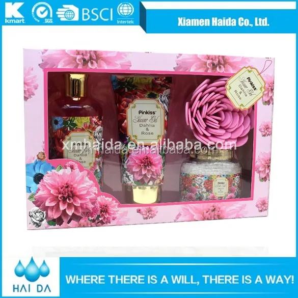 new design wholesale high quality bath gift set for women