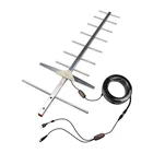 Outdoor UHF VHF digital signal amplifier antenna with rg6 tv cable for set top box