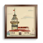 17x17 Inches 3D Paper Artwork Modern Islamic Style Framed Collage Wall Art Decor