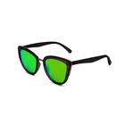 FONHCOO Cheap Fashion Custom Unisex Green Lens Black Frame Plastic Sun Glasses Sunglasses