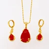 xuping jewelry dubai fashion agate more colors malaysian jade 24k gold plated bridal jewelry set