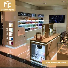 Customized OEM/ODM cosmetic store display furniture, display racks for cosmetic