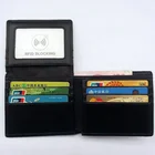 RFID Proof Wallet Men Genuine Leather RFID Blocking Bifold Stylish Wallet with ID Window