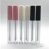 2.5ML cylindrical powder frosted transparent pink white lip color tube for cosmetic packaging containers