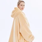 Hoodie New Arrival Sherpa Solid Color Full Thermal Fleece Woman Hoodie