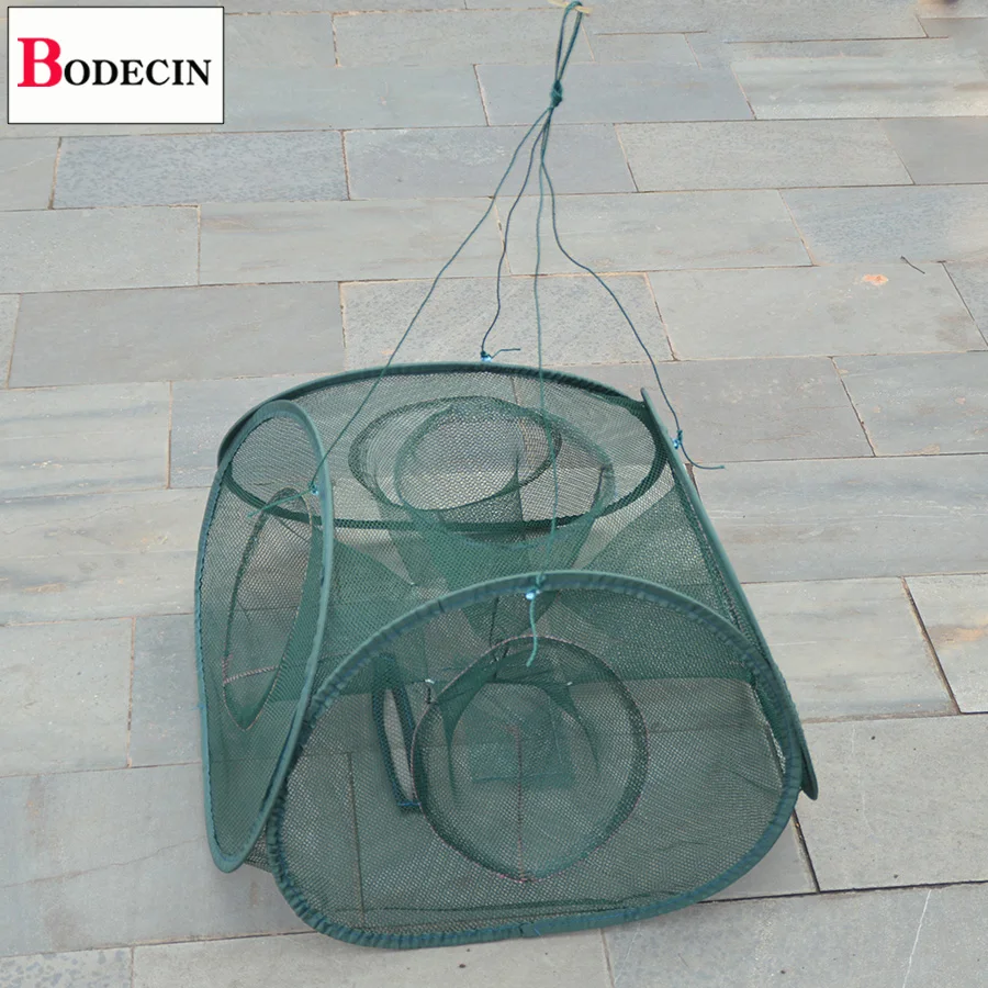 5 Inlets Syncronisation Shrimp Cage Crab Trap Fish Net Crayfish Catcher Casting The Whole Network Tank For Folded Fishing Net (1)