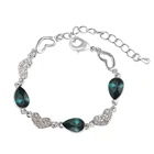 74566- xuping wholesale fashion jewelry with high quality, green color charm crystals from Swarovski bracelet designs