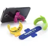 Customized logo colorful slap silicone sticker mobile phones accessories One Touch U stand holder