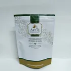 Stand up pouches printed matt white foil laminated resealable mylar ziplock doypack matcha tea bags