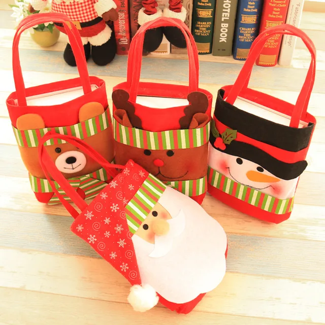 hotsale newest christmas santa sack canvas gift santa bag