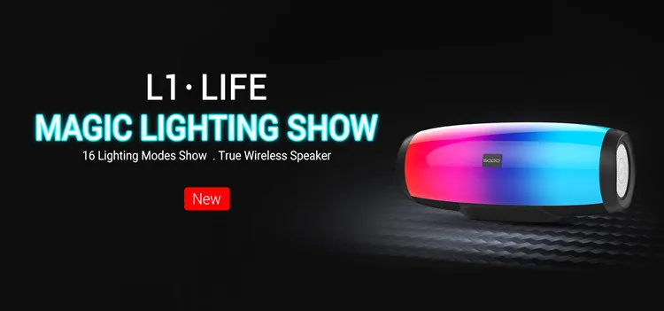 SODO L1 Light Show 3D Sound LED Wireless Bluetooth Speaker - ANKUX.COM