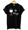 Fashion Women T Shirt Wine Printed Short Sleeve Round Neck Summer Tops Plus Size Graphic Tees Women Casual Clothing Brand