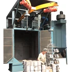 HMI touch screen High Quality Hanger Type Sand blasting Machine/Shot blaster for Alloy Wheels