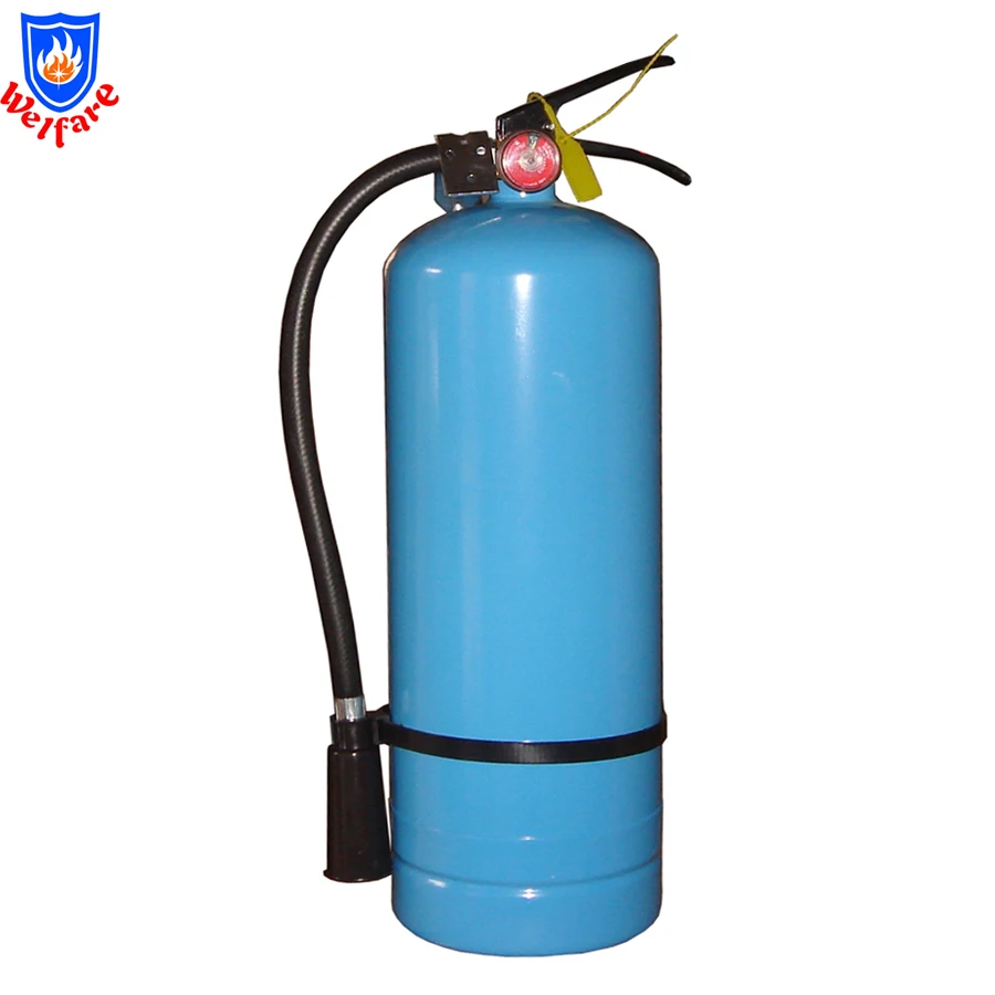 blue fire extinguisher