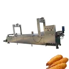 automatic temperature control continuous deep fryer with oil filter machine