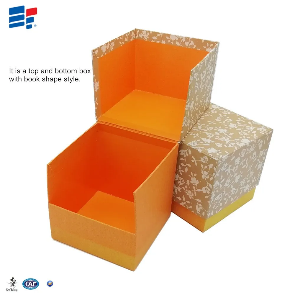 paperboard candle packing foldable hardbound 12x12 storage box