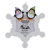 Snowflake Penguins Family Personalized Photo Frame Ornament