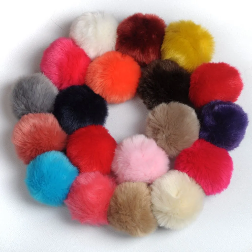Soft Fake Rabbit Fur Pom Poms/balls For Scarf /hat /garment Accessores