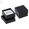 Matt lamination black packaging paper boxes for rings