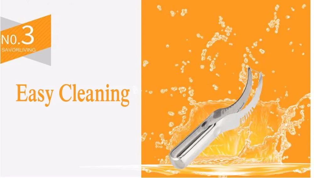 Stainless Steel Melon Slicer Watermelon Knife Melon Cutter Corer Server Splitter Cantaloupe Cutting Seeder Slicer Scoop KC1343