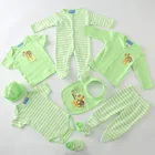 9pcs/lot 100% cotton newborn baby clothes sets infant bodysuit romper clothing gift sets