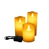 Wholesale Electronic Flameless Candles Rechargeable for Wedding Church