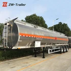 Aluminum Semi Trailer Semi Trailer Supplier 50000 Liters 3 Axles 22MT Aluminum Fuel Tank Semi Oil Tanker Trailer