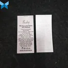 Wholesale 100% Polyester Satin Printed Wash Care Labels for t shirts