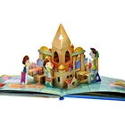2019 amazing English story children pop up full coloring book printing for kids