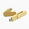 Hot Sale Gift Premium Usb Pendrive 16GB Custom Logo Engraved Wooden Swivel Usb Flash Drives with Keychain