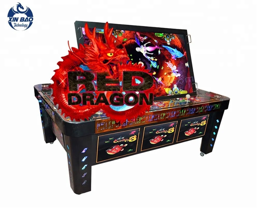 4 6 8 10 jogador Alto Lucro IGS Tiro Peixe Mesa de Jogo Do Dragão Vermelho Adulto de Arcade Máquina De Jogo de Pesca
