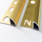Silver Gold Rose Anodizing Brushed Metal Aluminium Ceramic Square Tile Trim for Edge Protection